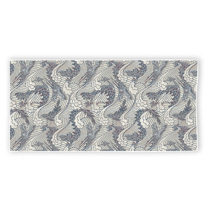 Chinese Sea Dragon Pattern Print Beach Towel