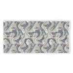 Chinese Sea Dragon Pattern Print Beach Towel