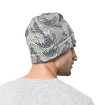 Chinese Sea Dragon Pattern Print Beanie