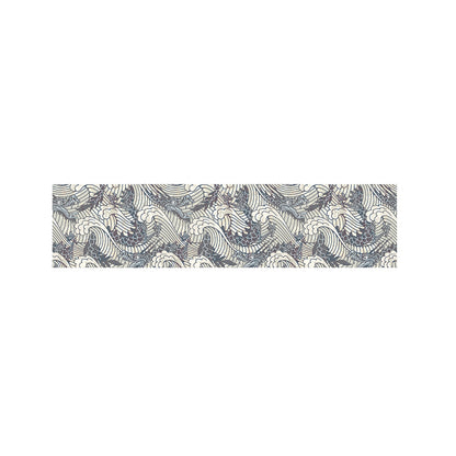 Chinese Sea Dragon Pattern Print Bed Runner