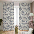 Chinese Sea Dragon Pattern Print Dimout Pencil Pleat Curtains