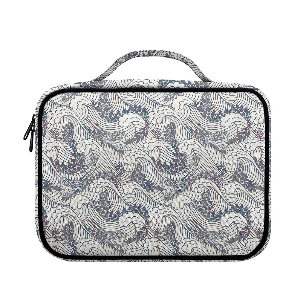 Chinese Sea Dragon Pattern Print Briefcase Bible Bag