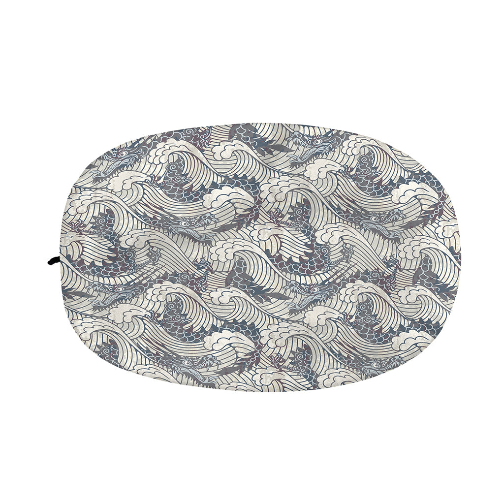 Chinese Sea Dragon Pattern Print Car Side Mirror Covers