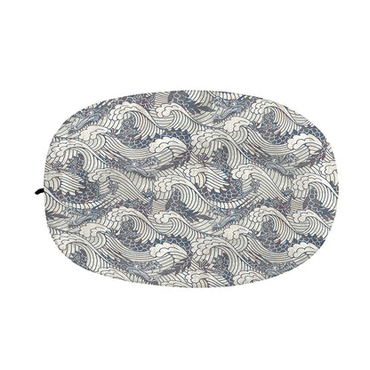 Chinese Sea Dragon Pattern Print Car Side Mirror Covers