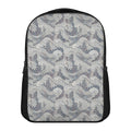 Chinese Sea Dragon Pattern Print Casual Backpack