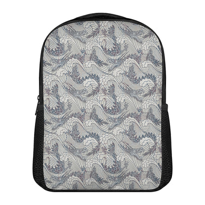 Chinese Sea Dragon Pattern Print Casual Backpack