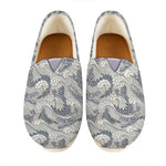 Chinese Sea Dragon Pattern Print Casual Shoes