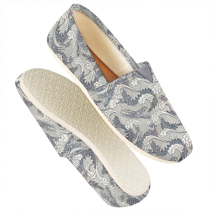 Chinese Sea Dragon Pattern Print Casual Shoes