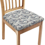 Chinese Sea Dragon Pattern Print Chair Cushion Cover