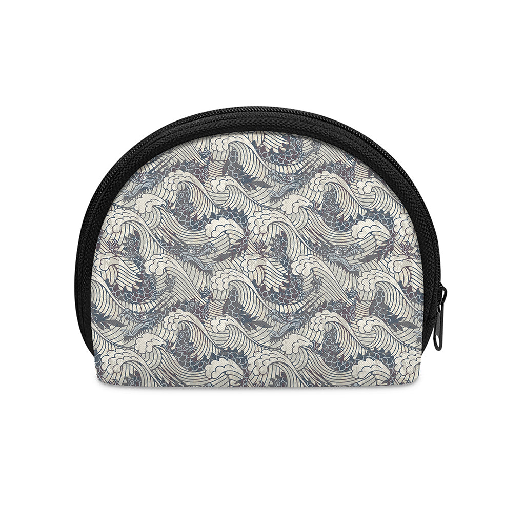 Chinese Sea Dragon Pattern Print Coin Purse