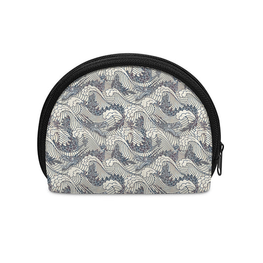 Chinese Sea Dragon Pattern Print Coin Purse