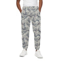 Chinese Sea Dragon Pattern Print Cotton Sweatpants
