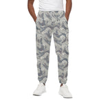 Chinese Sea Dragon Pattern Print Cotton Pants