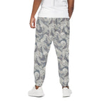 Chinese Sea Dragon Pattern Print Cotton Pants