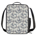 Chinese Sea Dragon Pattern Print Crossbody Lunch Bag