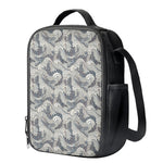 Chinese Sea Dragon Pattern Print Crossbody Lunch Bag