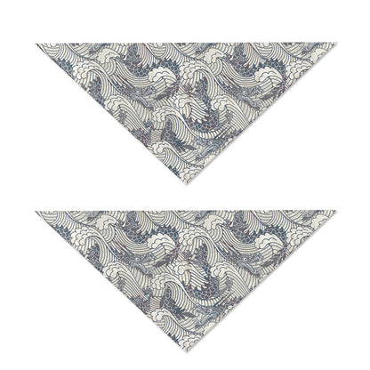 Chinese Sea Dragon Pattern Print Dog Bandana