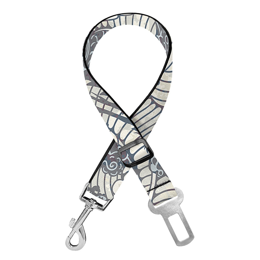 Chinese Sea Dragon Pattern Print Dog Seat Belt