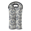 Chinese Sea Dragon Pattern Print Double Neoprene Wine Tote