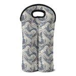 Chinese Sea Dragon Pattern Print Double Neoprene Wine Tote