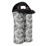 Chinese Sea Dragon Pattern Print Double Neoprene Wine Tote
