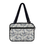 Chinese Sea Dragon Pattern Print Double Strap Bible Bag