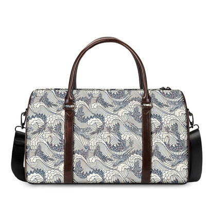 Chinese Sea Dragon Pattern Print Duffle Bag