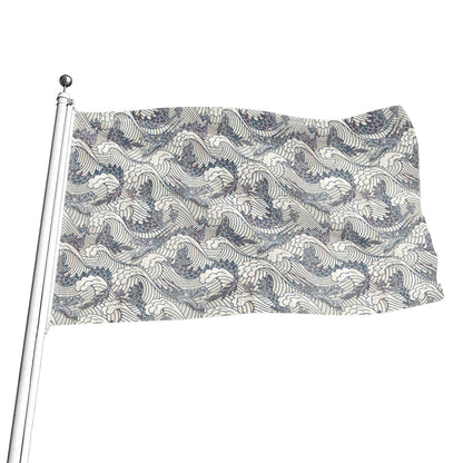 Chinese Sea Dragon Pattern Print Flag