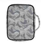 Chinese Sea Dragon Pattern Print Front Pocket Bible Bag