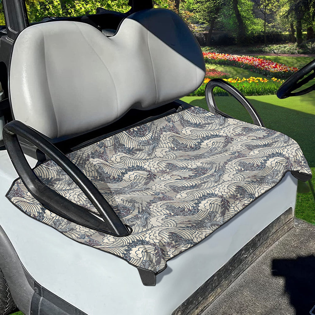 Chinese Sea Dragon Pattern Print Golf Cart Seat Cover