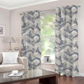 Chinese Sea Dragon Pattern Print Grommet Curtains