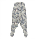 Chinese Sea Dragon Pattern Print Hammer Pants