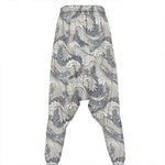 Chinese Sea Dragon Pattern Print Hammer Pants