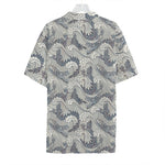 Chinese Sea Dragon Pattern Print Hawaiian Shirt