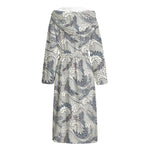 Chinese Sea Dragon Pattern Print Hooded Bathrobe