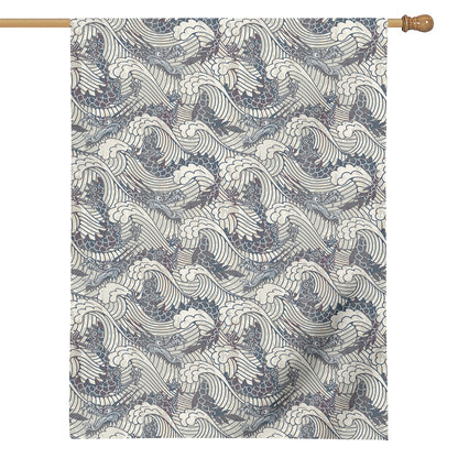 Chinese Sea Dragon Pattern Print House Flag