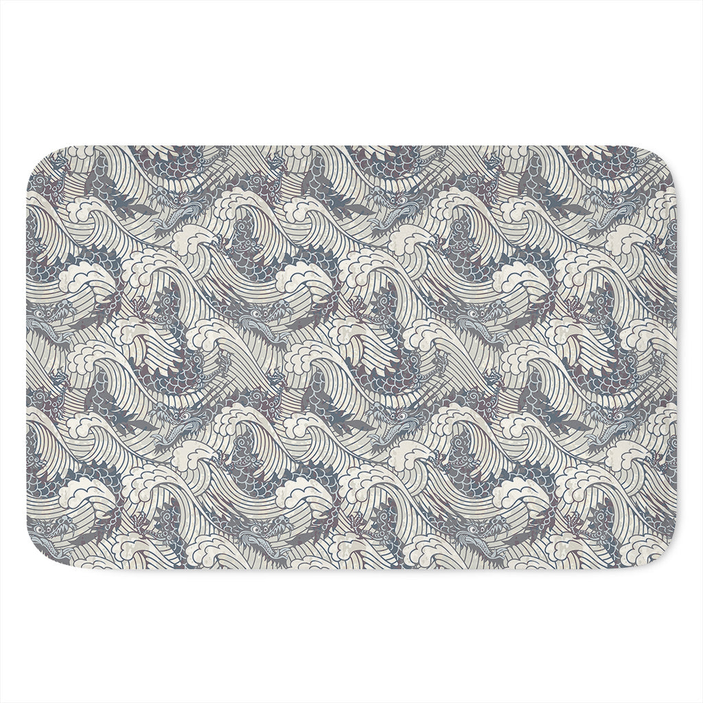 Chinese Sea Dragon Pattern Print Indoor Door Mat