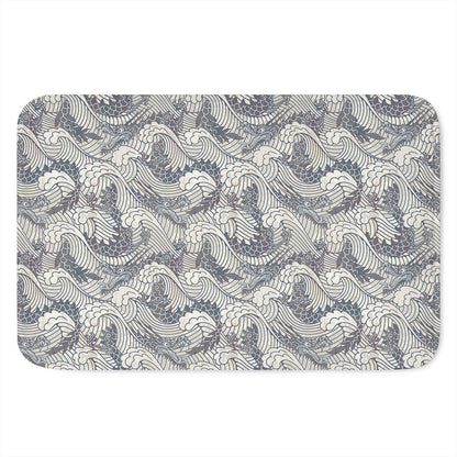 Chinese Sea Dragon Pattern Print Indoor Door Mat