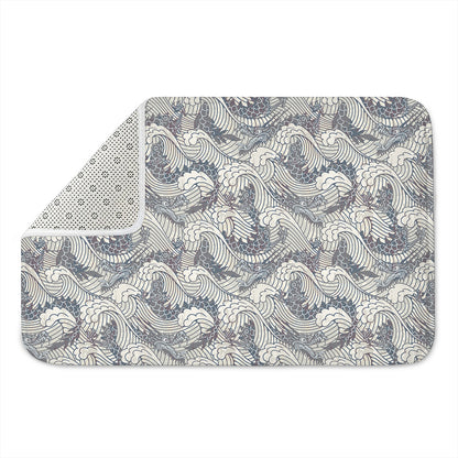 Chinese Sea Dragon Pattern Print Indoor Door Mat