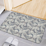 Chinese Sea Dragon Pattern Print Indoor Door Mat