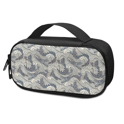 Chinese Sea Dragon Pattern Print Insulin Cooler Travel Case