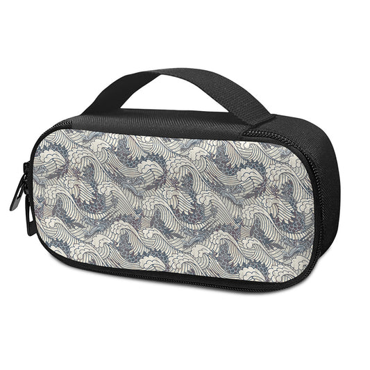 Chinese Sea Dragon Pattern Print Insulin Cooler Travel Case