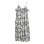 Chinese Sea Dragon Pattern Print Jersey Midi Cami Dress
