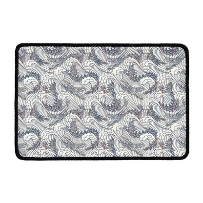 Chinese Sea Dragon Pattern Print Kitchen Mat