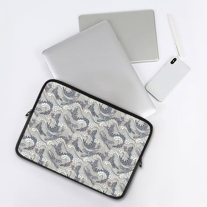 Chinese Sea Dragon Pattern Print Laptop Sleeve