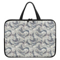 Chinese Sea Dragon Pattern Print Laptop Sleeve With Handle