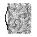 Chinese Sea Dragon Pattern Print Leather Bible Cover
