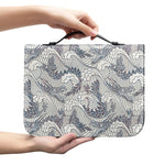 Chinese Sea Dragon Pattern Print Leather Bible Cover