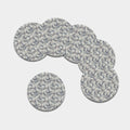 Chinese Sea Dragon Pattern Print Leather Coaster Set