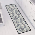Chinese Sea Dragon Pattern Print Long Kitchen Mat